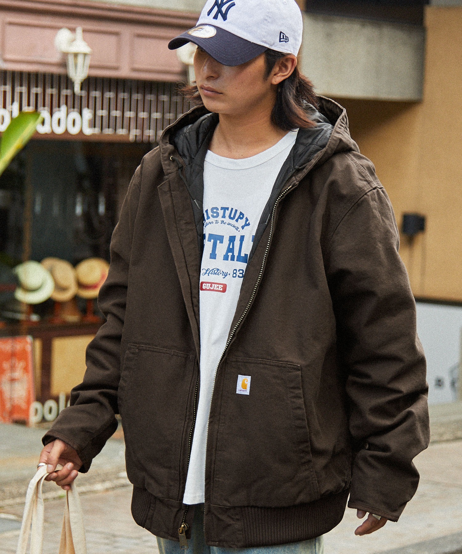 Carhartt/カーハート Quilting -Lined Duck Active Jacket キルティングライナー ダック フードジャケット