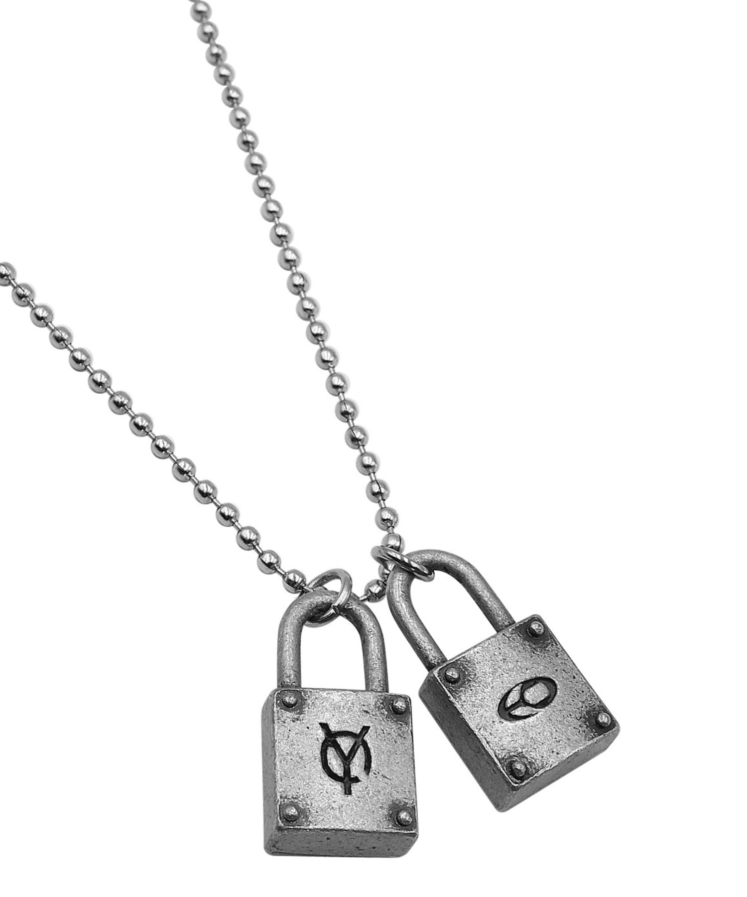 『OY/オーワイ』 DOUBLE LOCK NECKLACE/ ダブルロックネックレス OY│A'GEM/9×.KOM【公式】｜韓国 ...