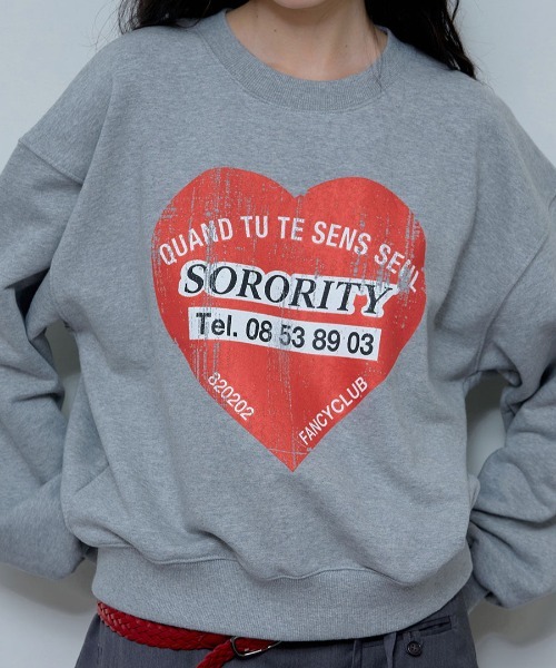 トレーナー スウェット A'GEM/9 × .kom 「 FANCY CLUB/ファンシークラブ」 CRIMSON HEART SWEATSHIRT/ A'GEM/9 × .kom 『 FANCY CLUB/ファンシークラブ』 CRIMSON