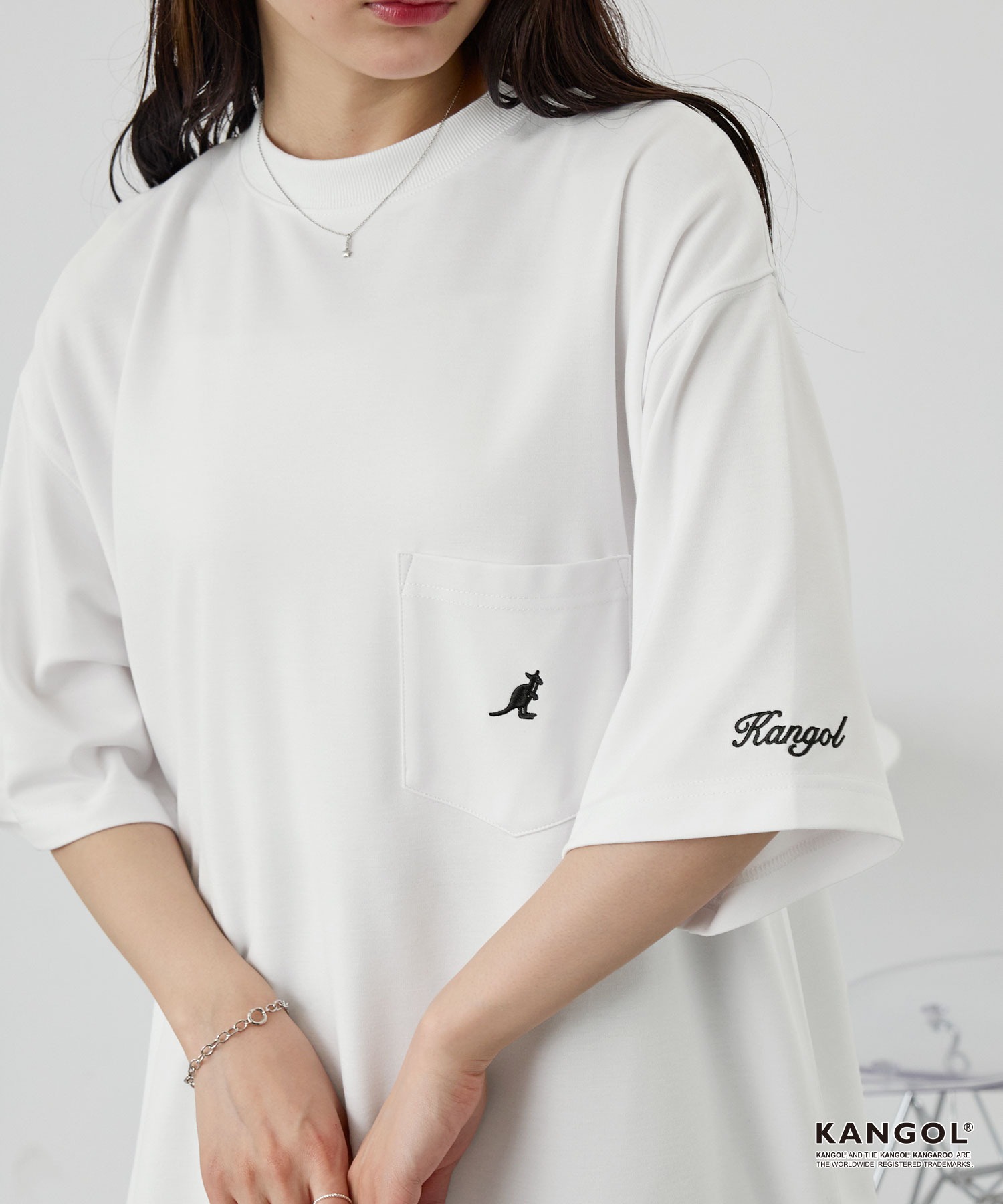 KANGOL/カンゴール 別注 ロゴ ワンポイント刺繍 ポンチオーバー