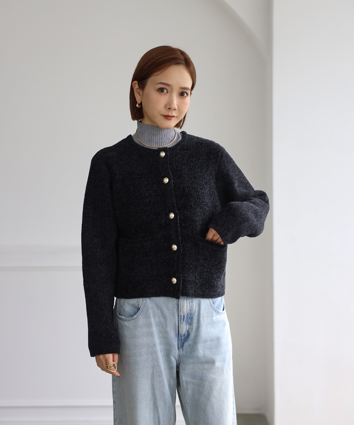 model：H158 着用サイズ：FREE