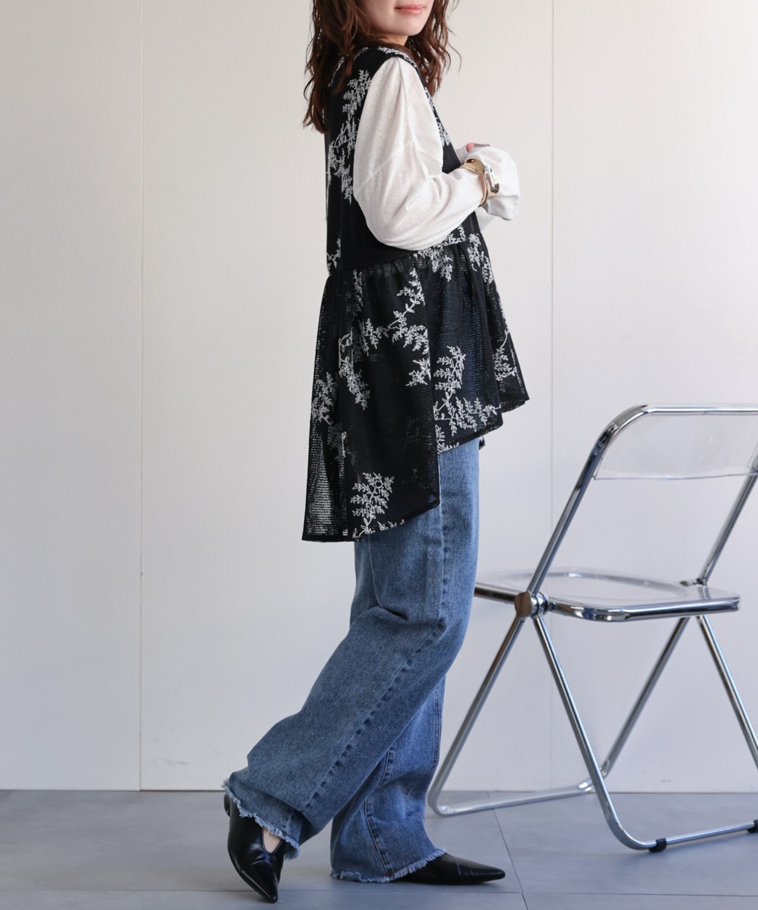 model：156cm 着用サイズ：FREE