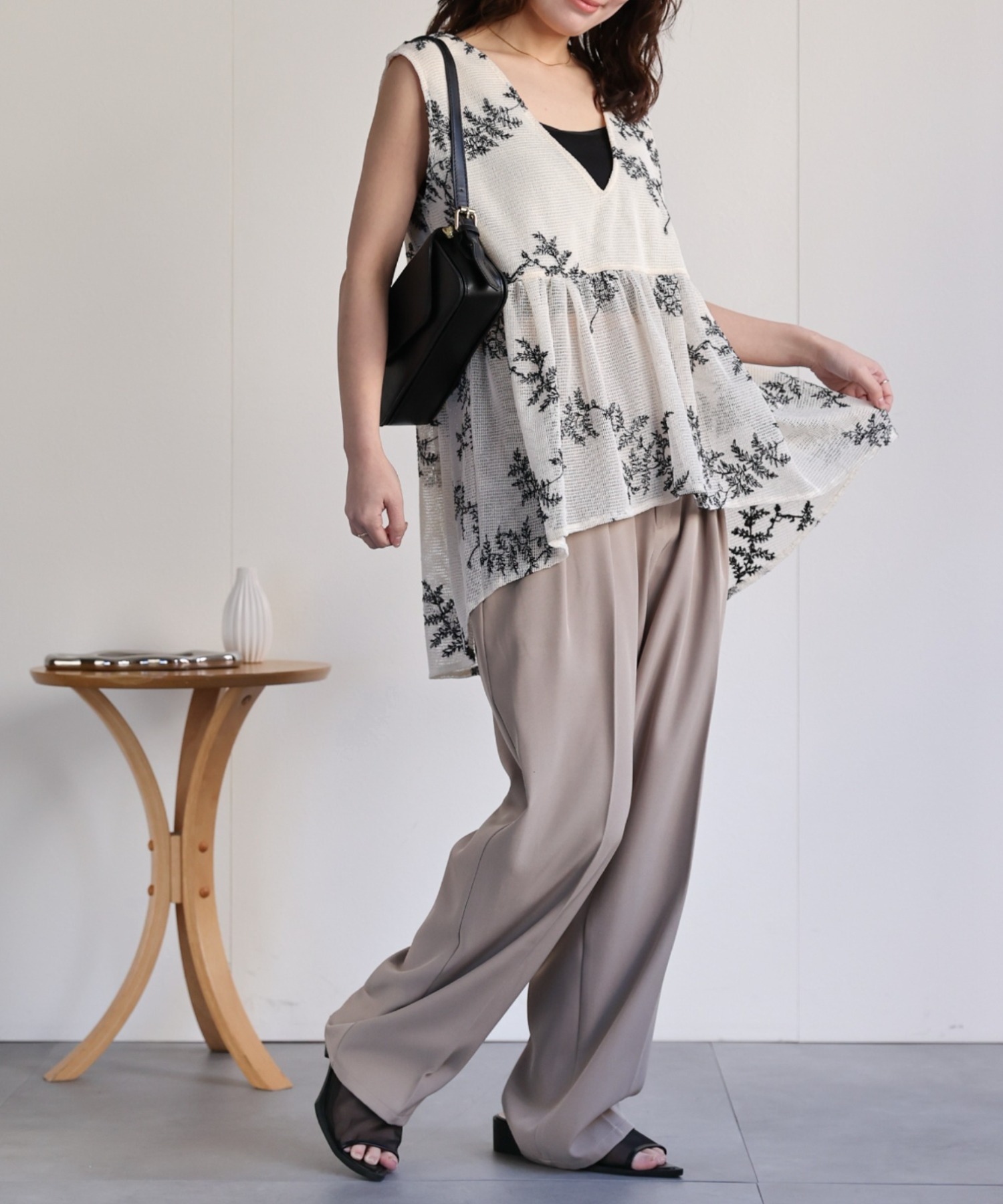 model：156cm 着用サイズ：FREE