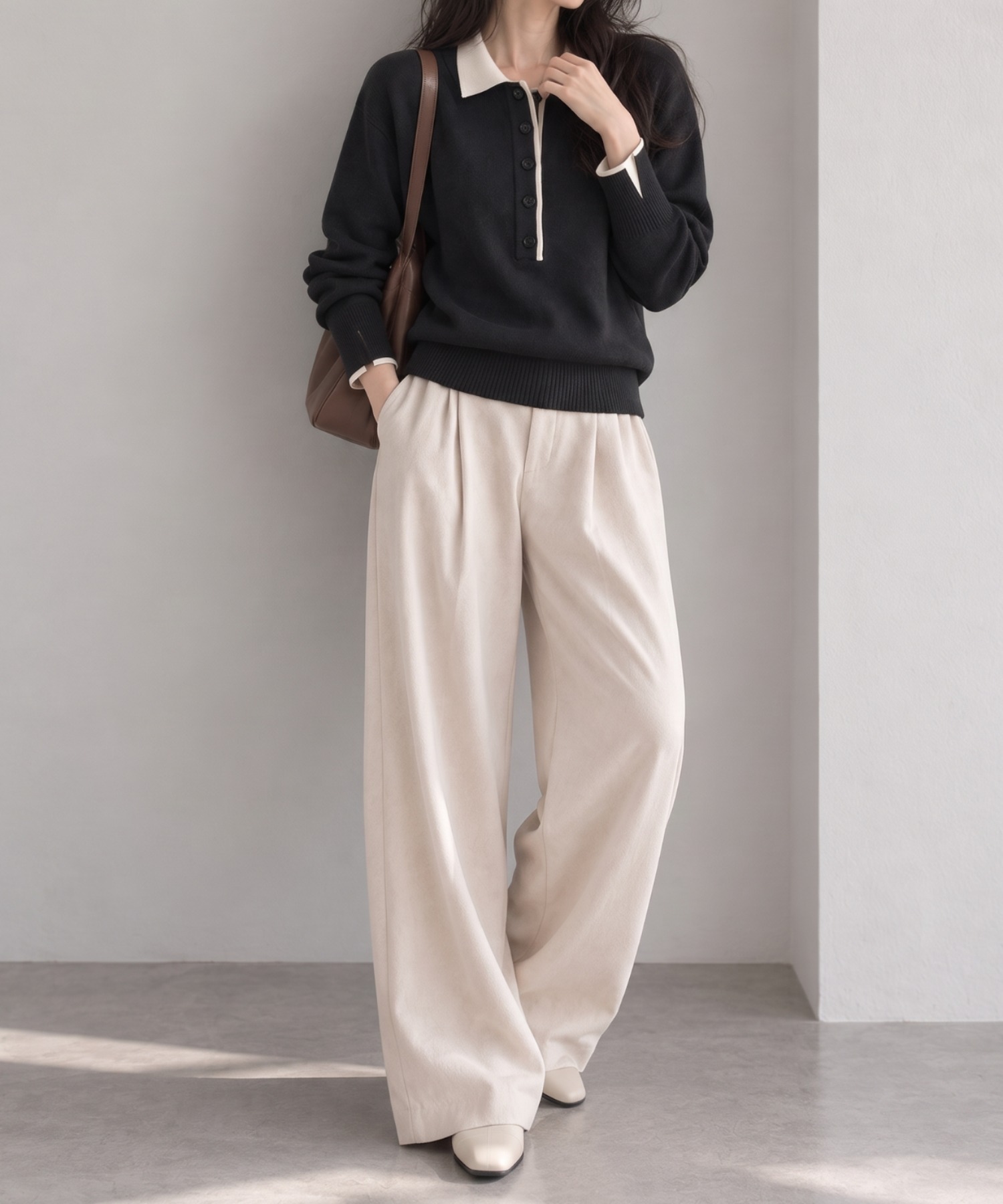 モデル身長：158cm
着用サイズ：FREE