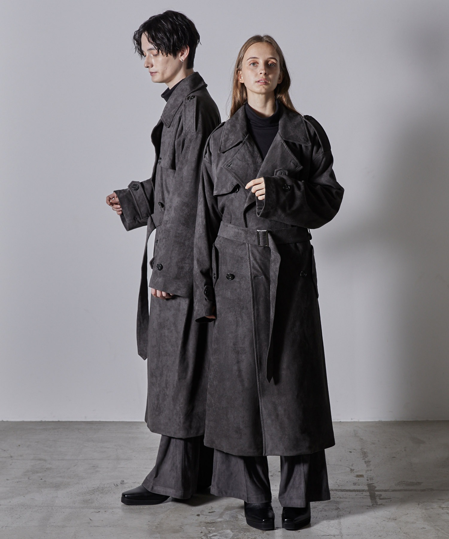 CLEL】Double Tech Fade Trench Coat/ダブルテックフェード トレンチコート