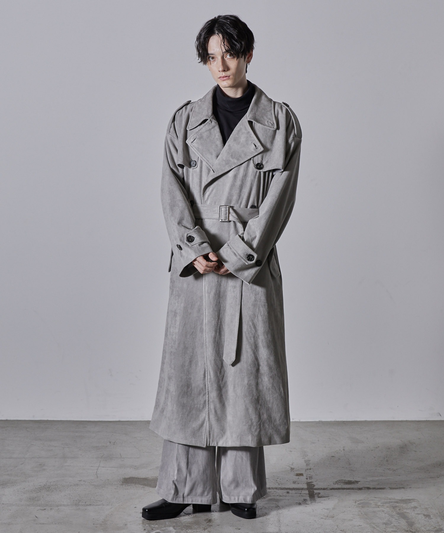 CLEL】Double Tech Fade Trench Coat/ダブルテックフェード トレンチコート