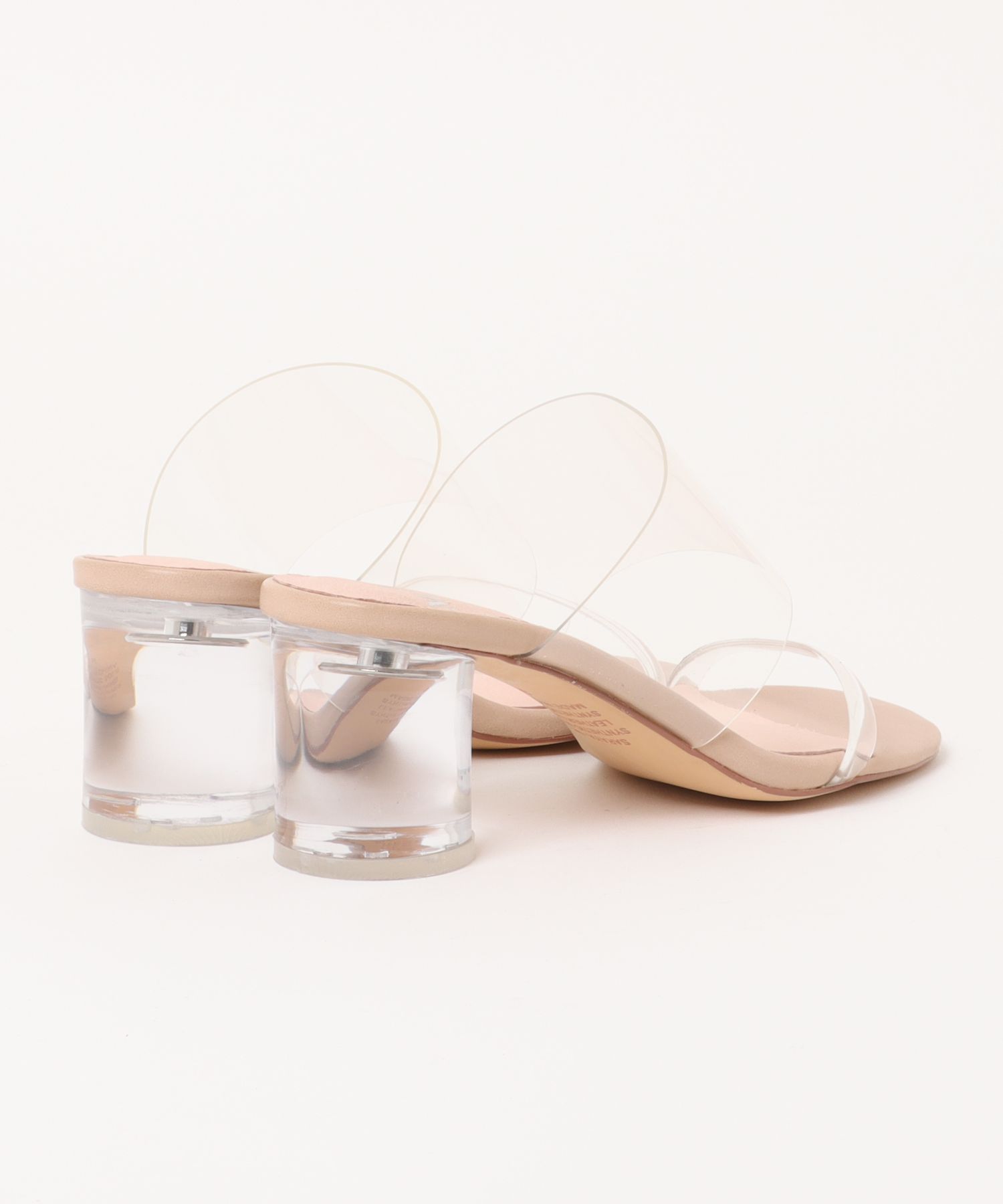 【Mollini/モリーニ】太ヒール ミュールサンダル　クリア