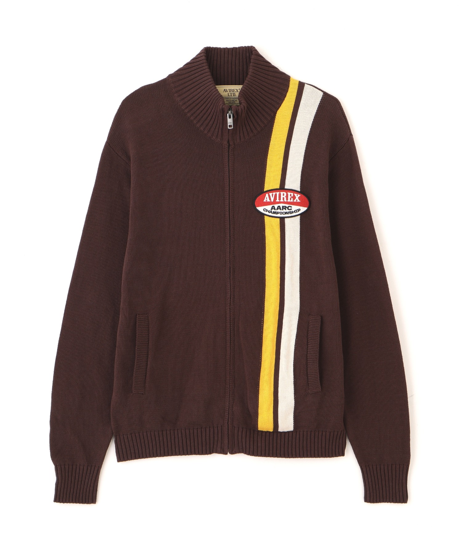 A.A.R.C COTTON ZIP UP KNIT / хлопковый вязаный жакет на молнии / AVIREX
