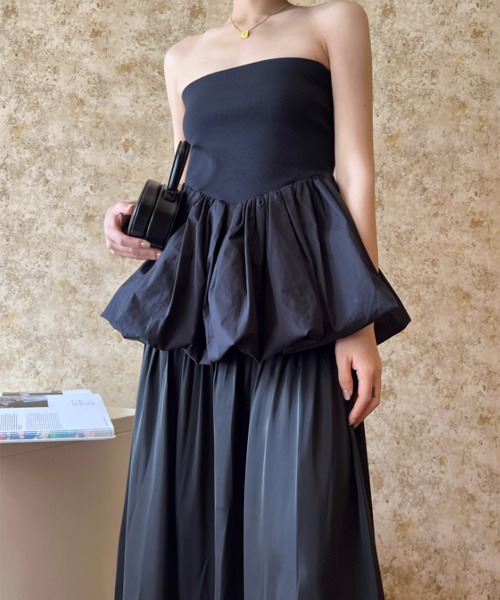 ペプラムバルーン チューブトップ chw23a019-ファッション通販サイト