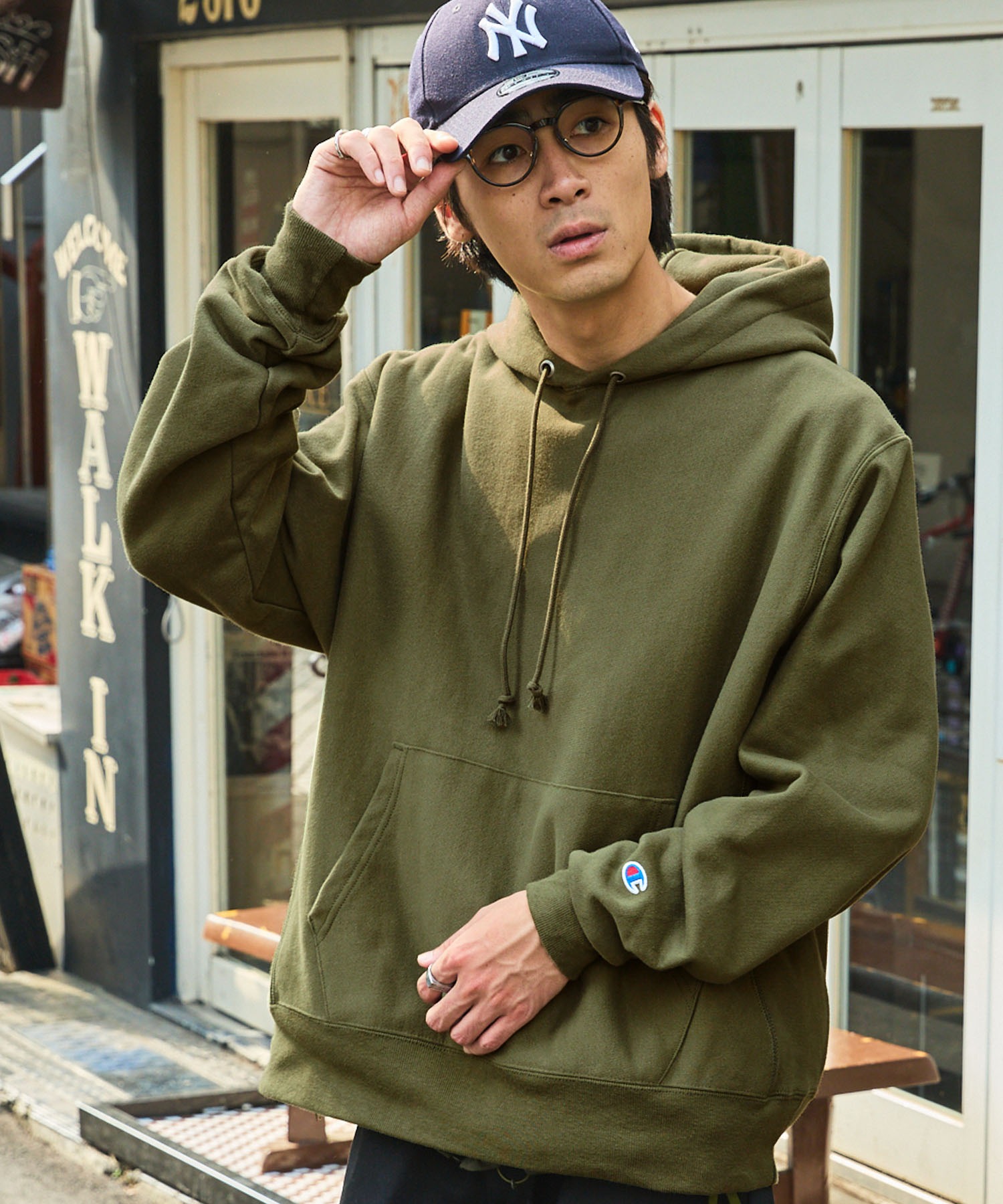 Champion 12oz Reverse Weave Sweat Hoodie/チャンピオン リバース 