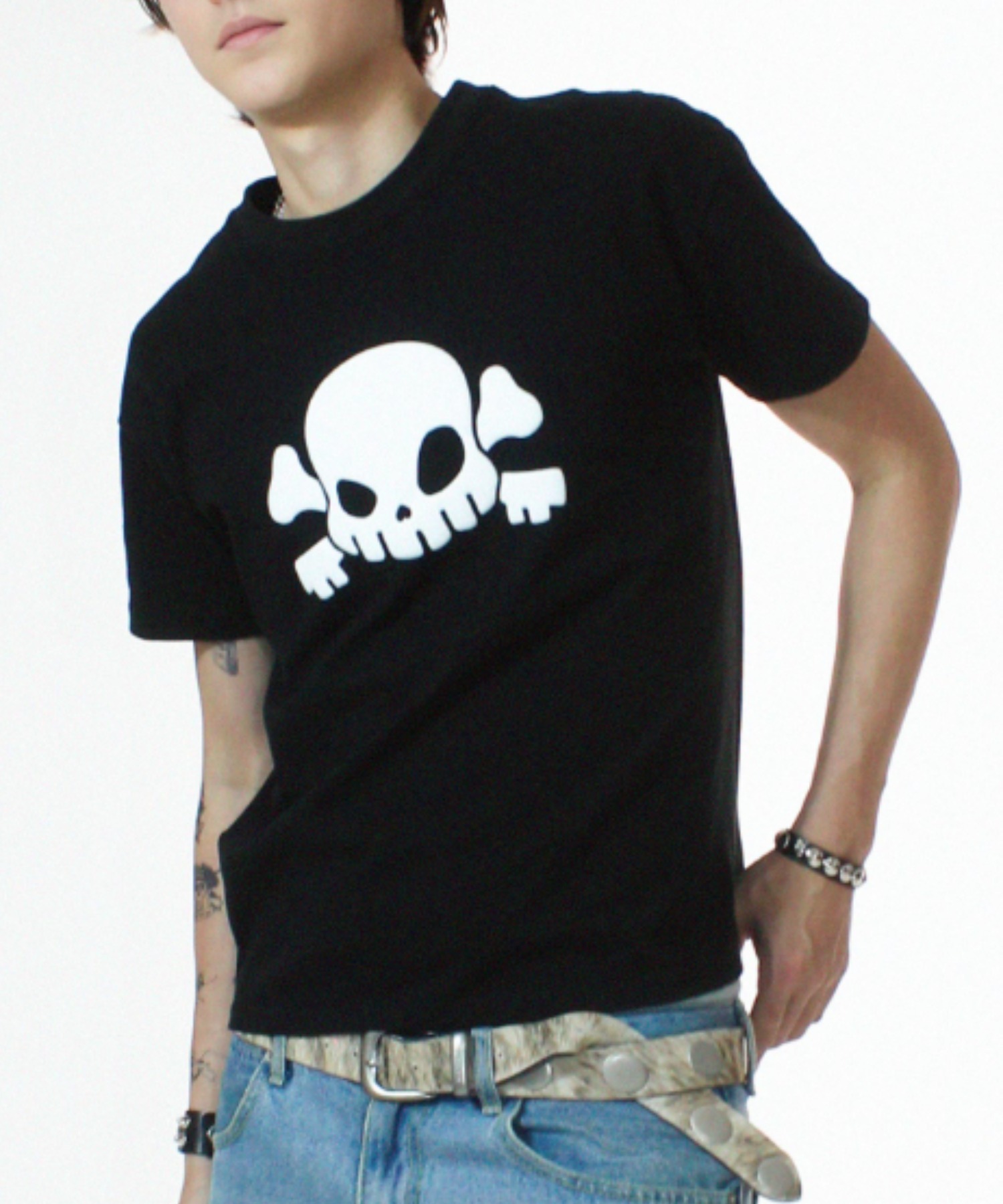 A'GEM/9 × .kom 『KEYMISERY/キーミザリー』Skull Cross Key's Crop T
