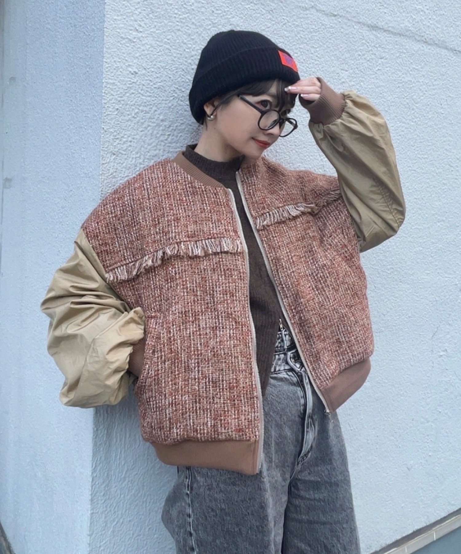 model:162㎝　着用サイズFREE