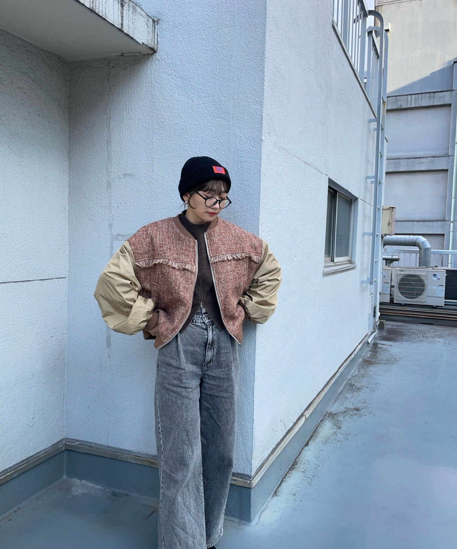 model:162㎝　着用サイズFREE