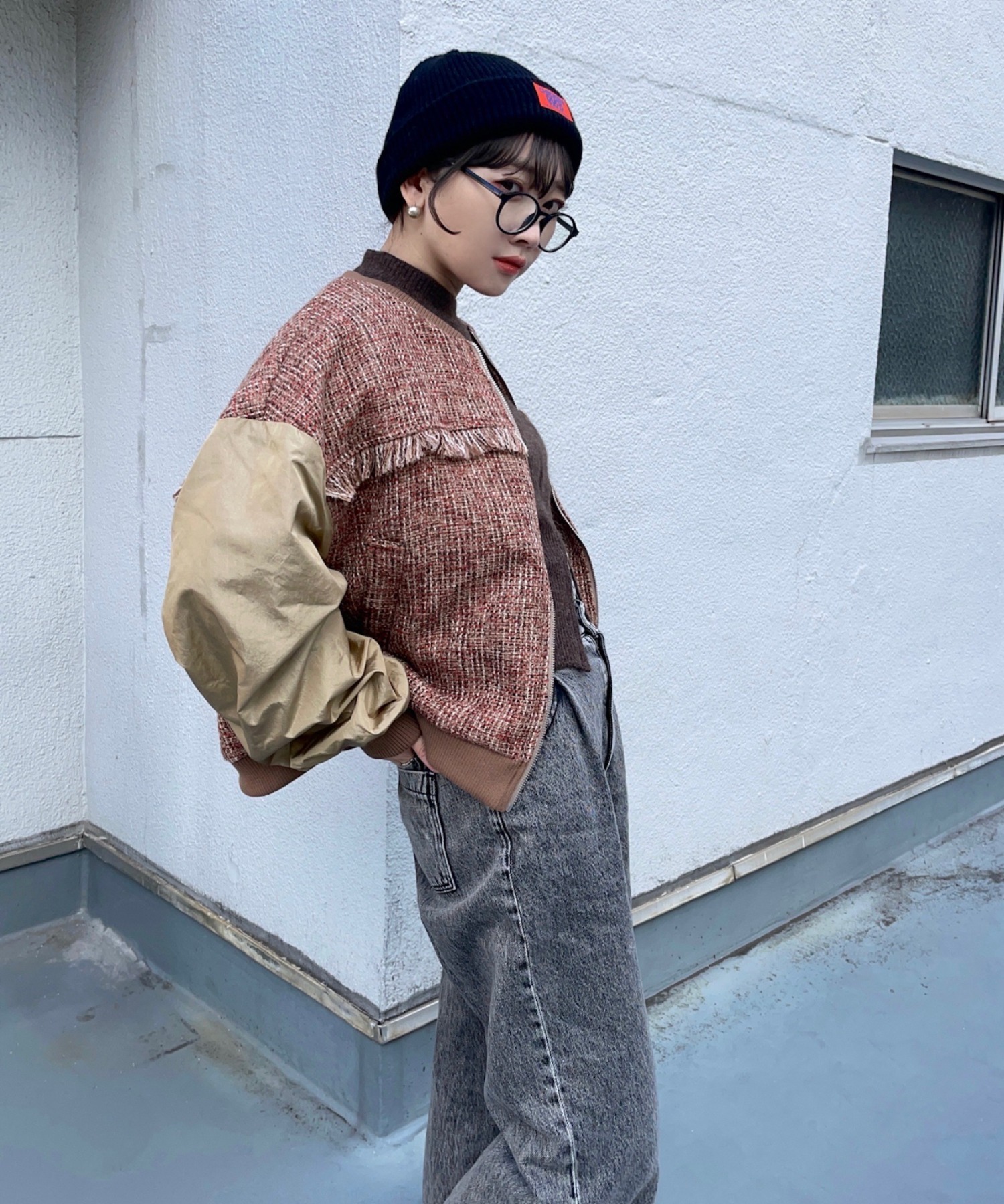 model:162㎝　着用サイズFREE