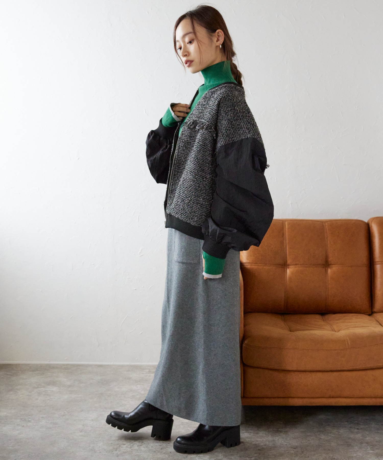 model:158㎝　着用サイズFREE