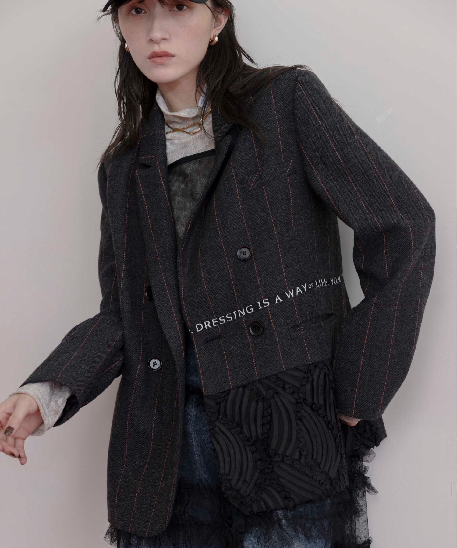 ジャケット・アウター Eimee Law チェックツイード ロゴテープジャケット Eimee Law│Eimee Law