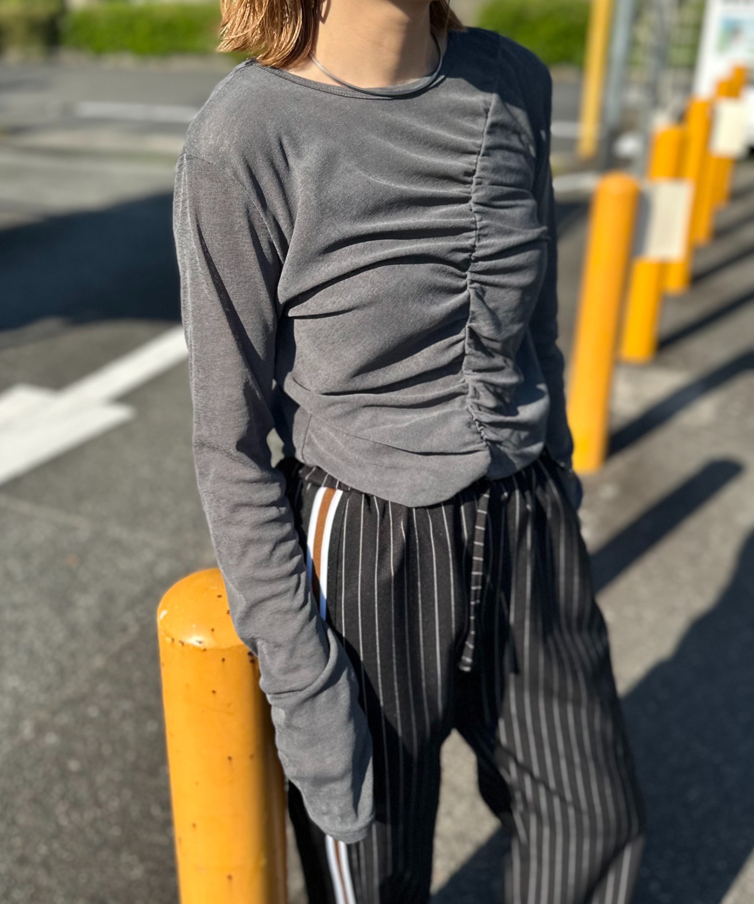 グレー
model:154cm 着用サイズ:FREE