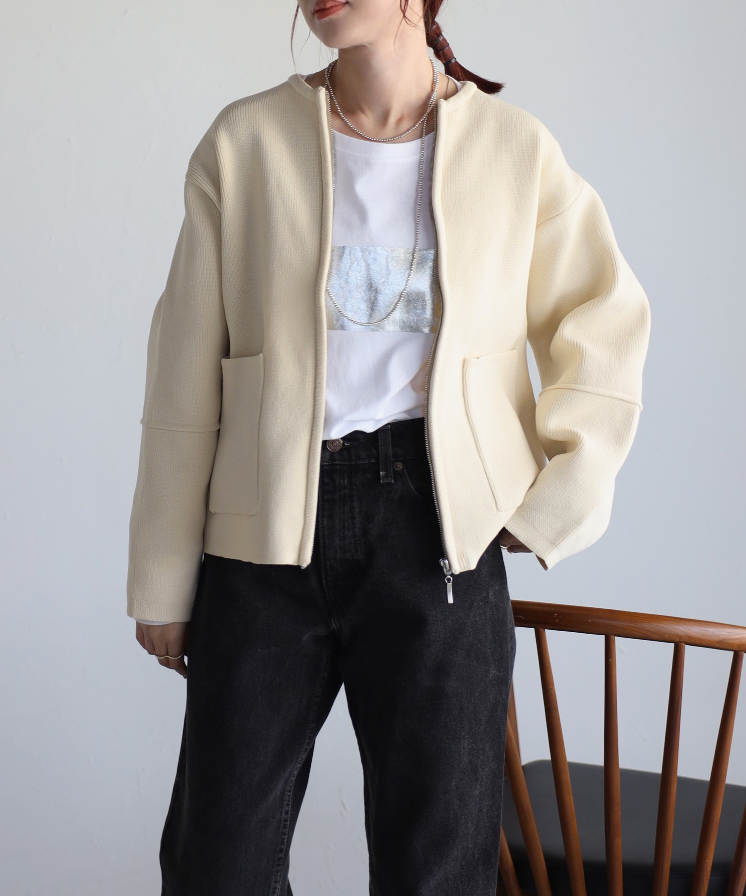 model：H158 着用サイズ：FREE