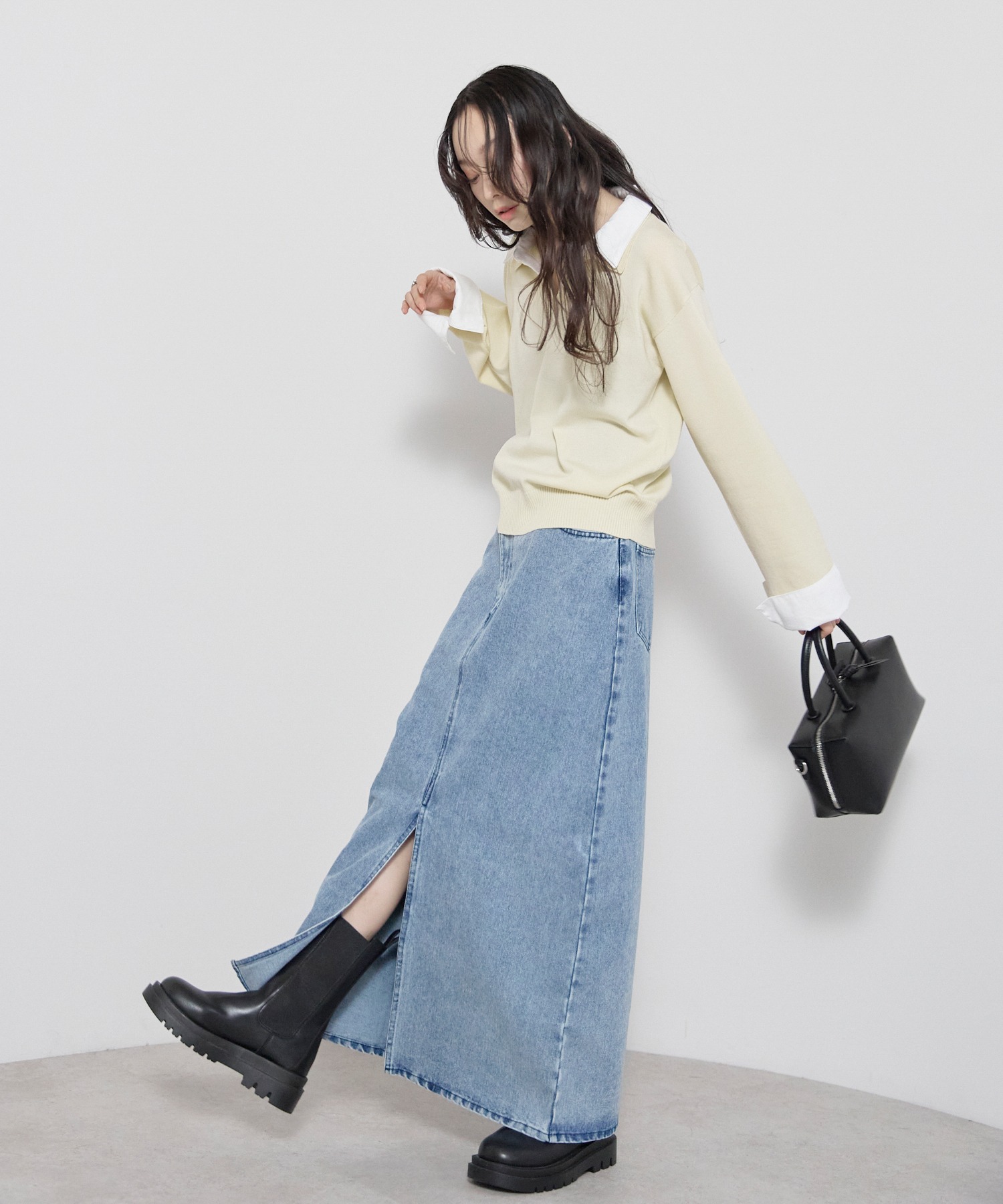 model：H161 着用サイズ：M/ブルー系その他