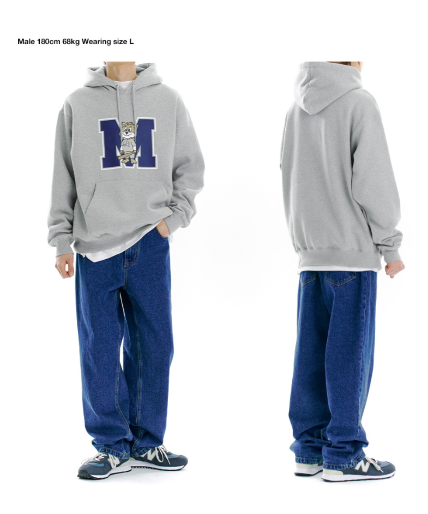 A'GEM/9 × .kom『mahagrid/マハグリッド』JIMMY M LOGO HOODIE/ジミー