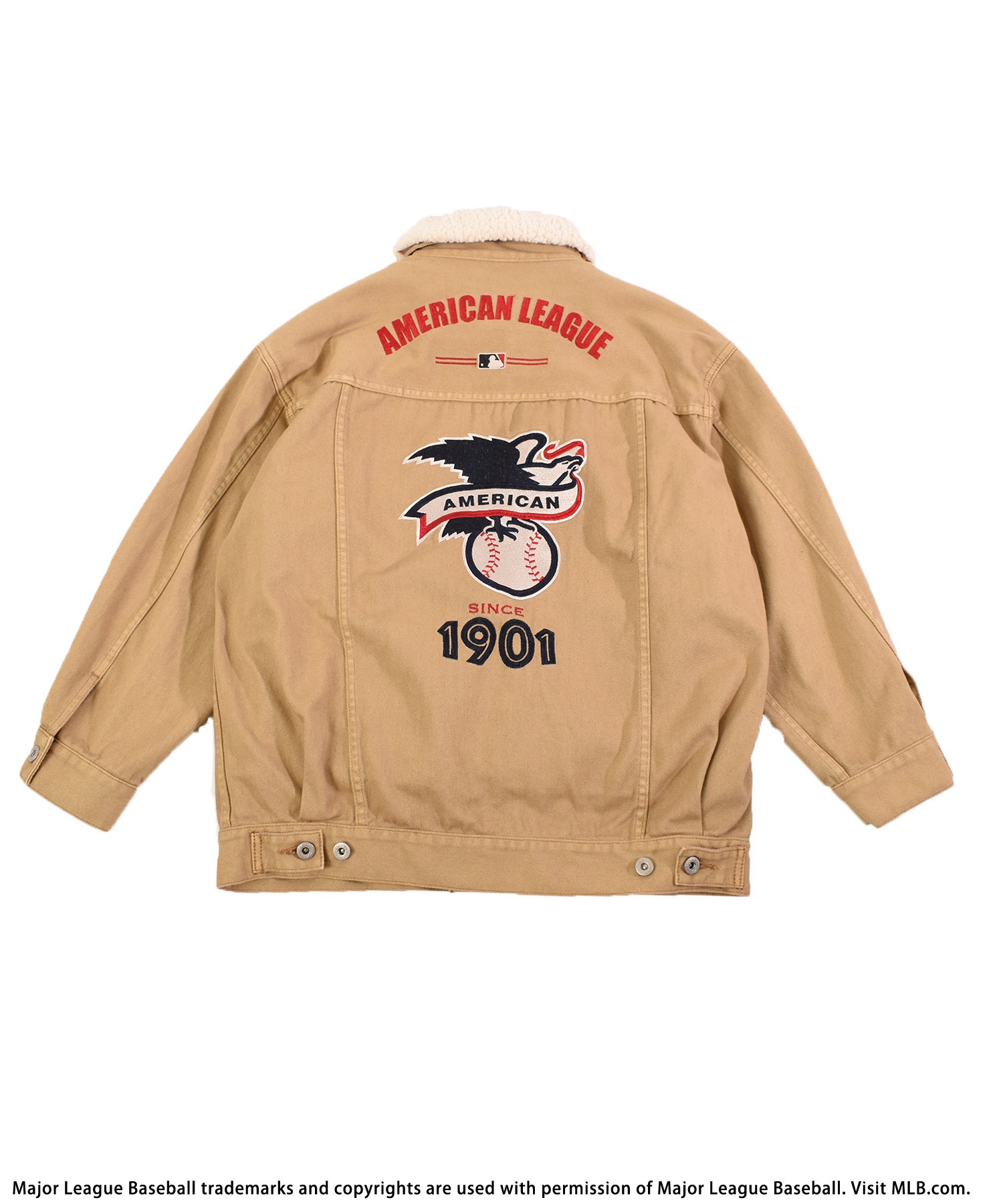 MLB】AMERICAN LEAGUE刺繍ボアGジャン BACK TO THE FIELD(BTTF