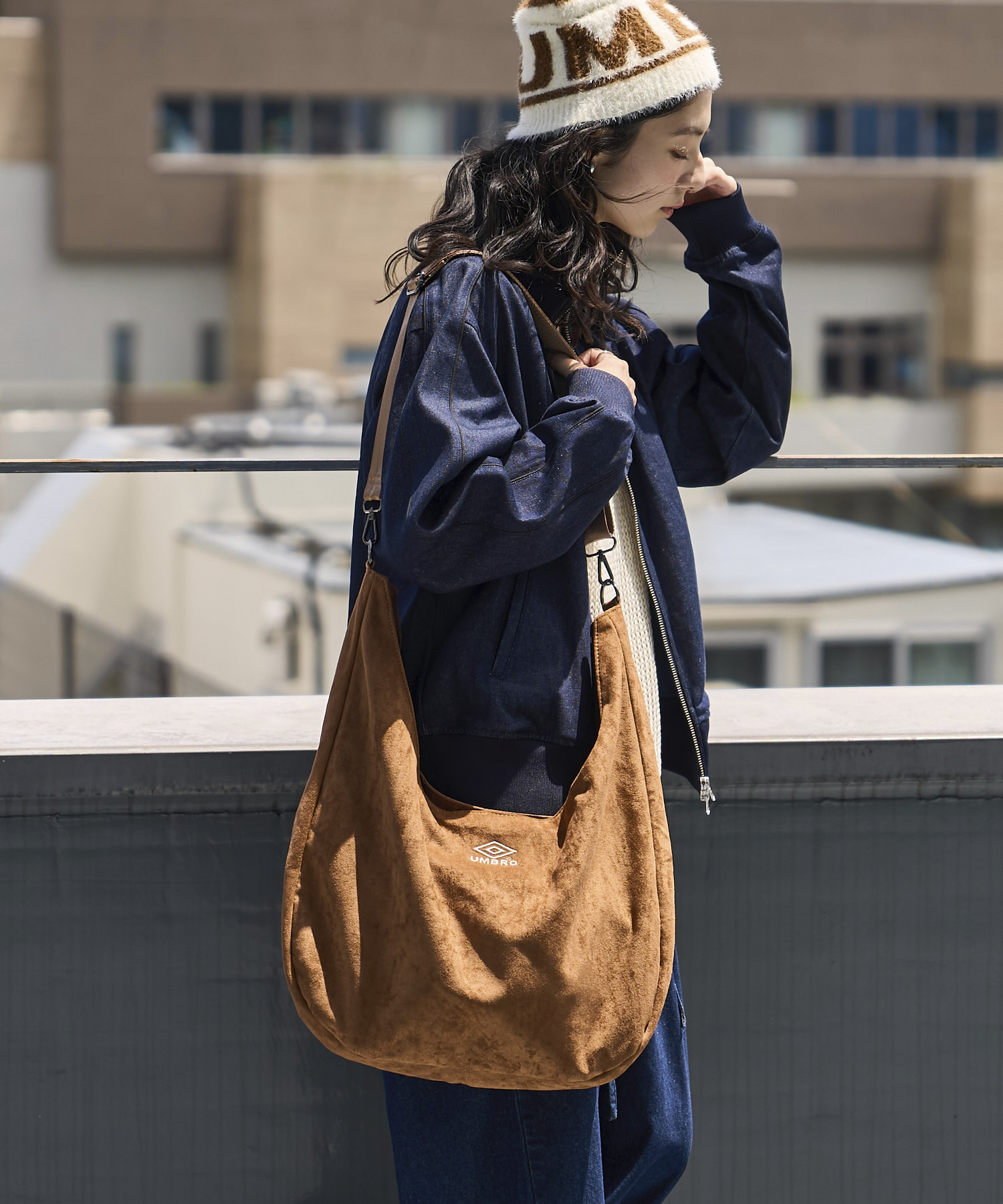 UMBRO/アンブロ SP BRUSHED ROUND SHOULDER BAG/別注 ブラッシュド ラウンドショルダーバッグ