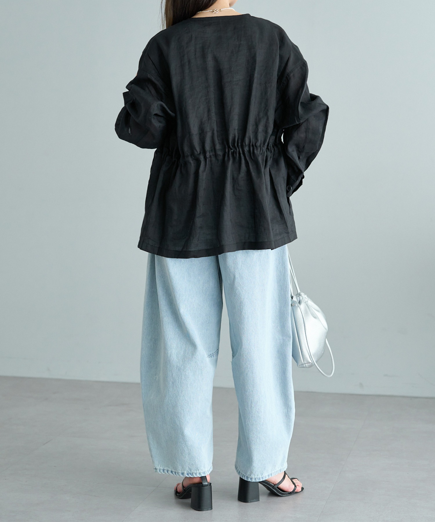 ラミーノーカラーサファリジャケット