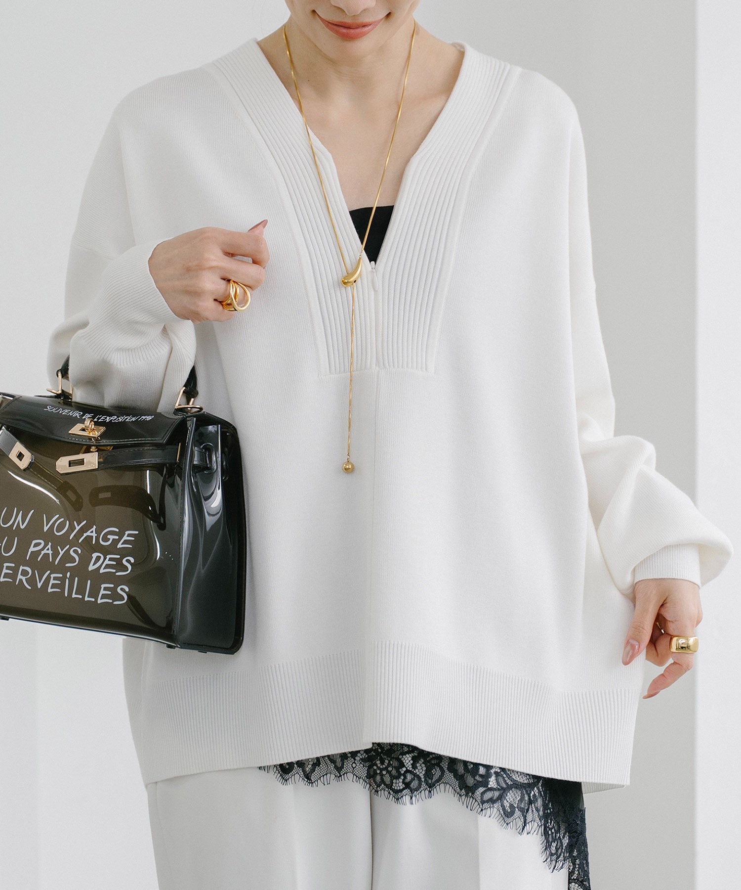 フロント2wayニットVネックプルオーバー Emma Taylor│STYLEDOOR