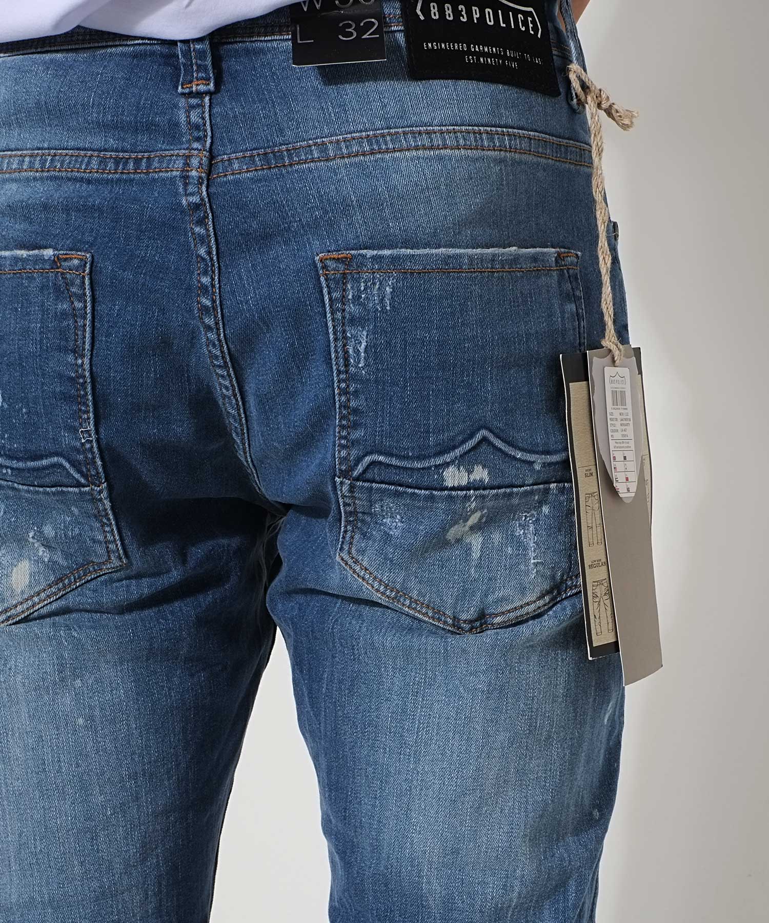 ＊kumi＊各ページにコメント下さい。　0916 ブリーチデザインスリムデニムパンツ インポートセレクト│A'GEM