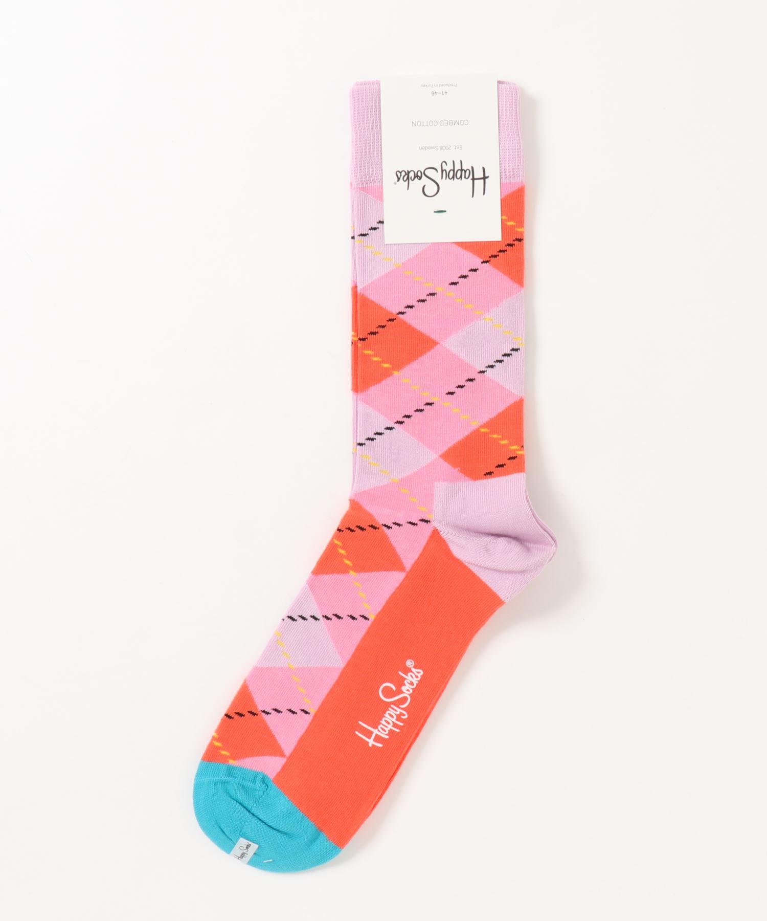 Happy Socks'HAPPY SOCKS'アーガイルデザインソックス 高い品質 クリスマスツリー特価！