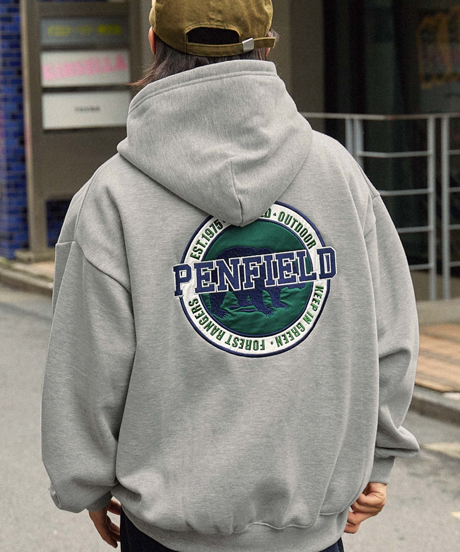 PENFIELD/ペンフィールド 別注 カレッジロゴ刺繍 ビッグシルエット 
