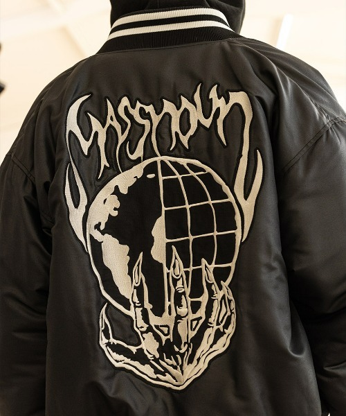 A'GEM/9 × .kom『MASSNOUN/マスノウン』VIRTUAL WORLD 6OZ VARSITY