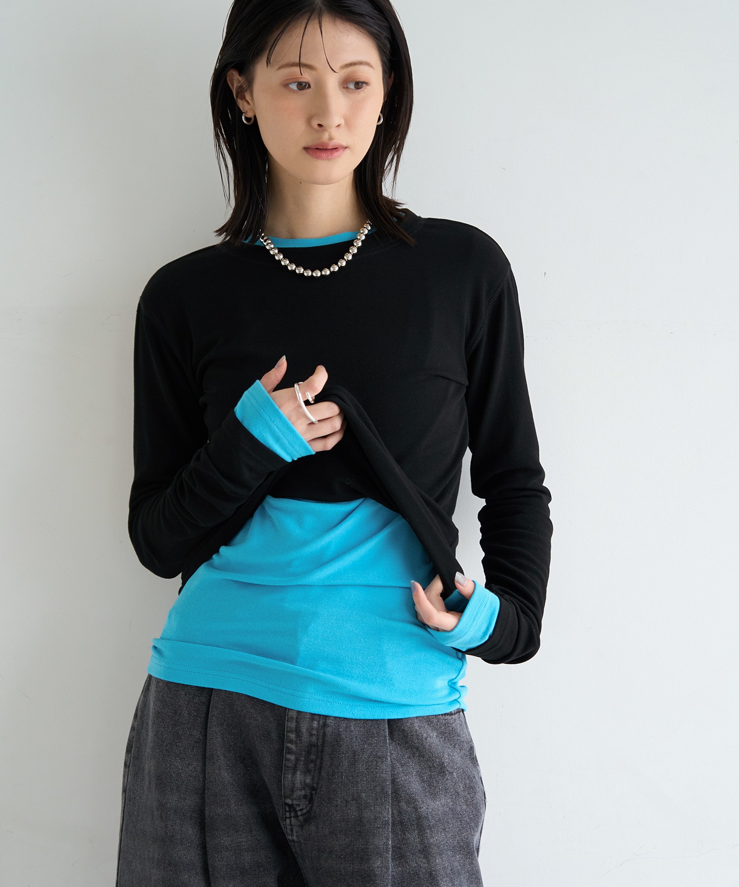 model：H166　着用サイズ：F
