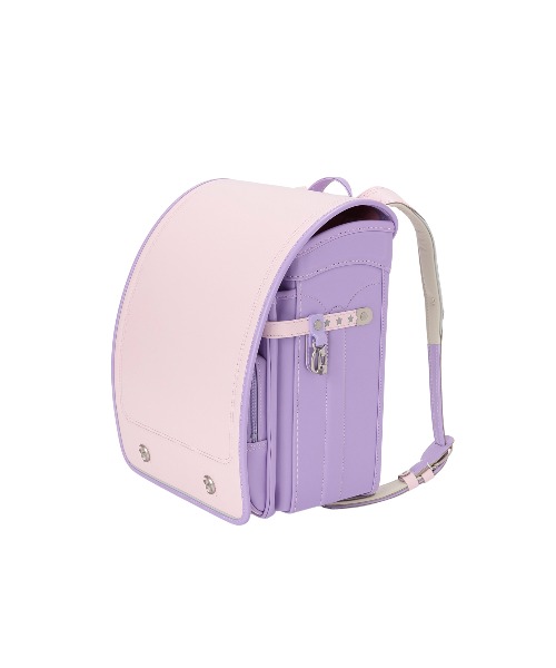 22年新入学ランドセル ベビーピンクxライラック ムーンスター 牛革コンビネーションモデル キューブ型 Economlife