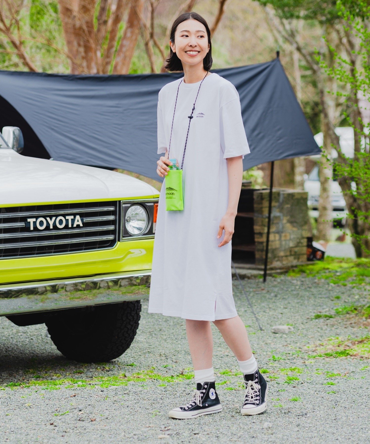 ワンポイントブランドロゴ入りワンピース 防蚊加工 サイドスリット Outdoor Products Apparel アウトドアプロダクツ Outdoor Products 公式通販サイト