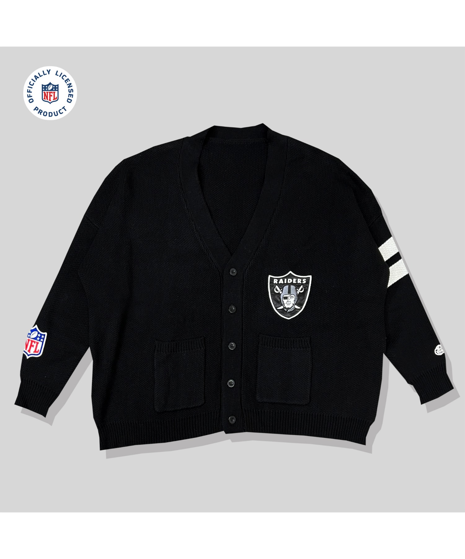 NFL×A'gem KNIT CARDIGAN］アップリケ刺繍ニットカーディガン A'gem│A