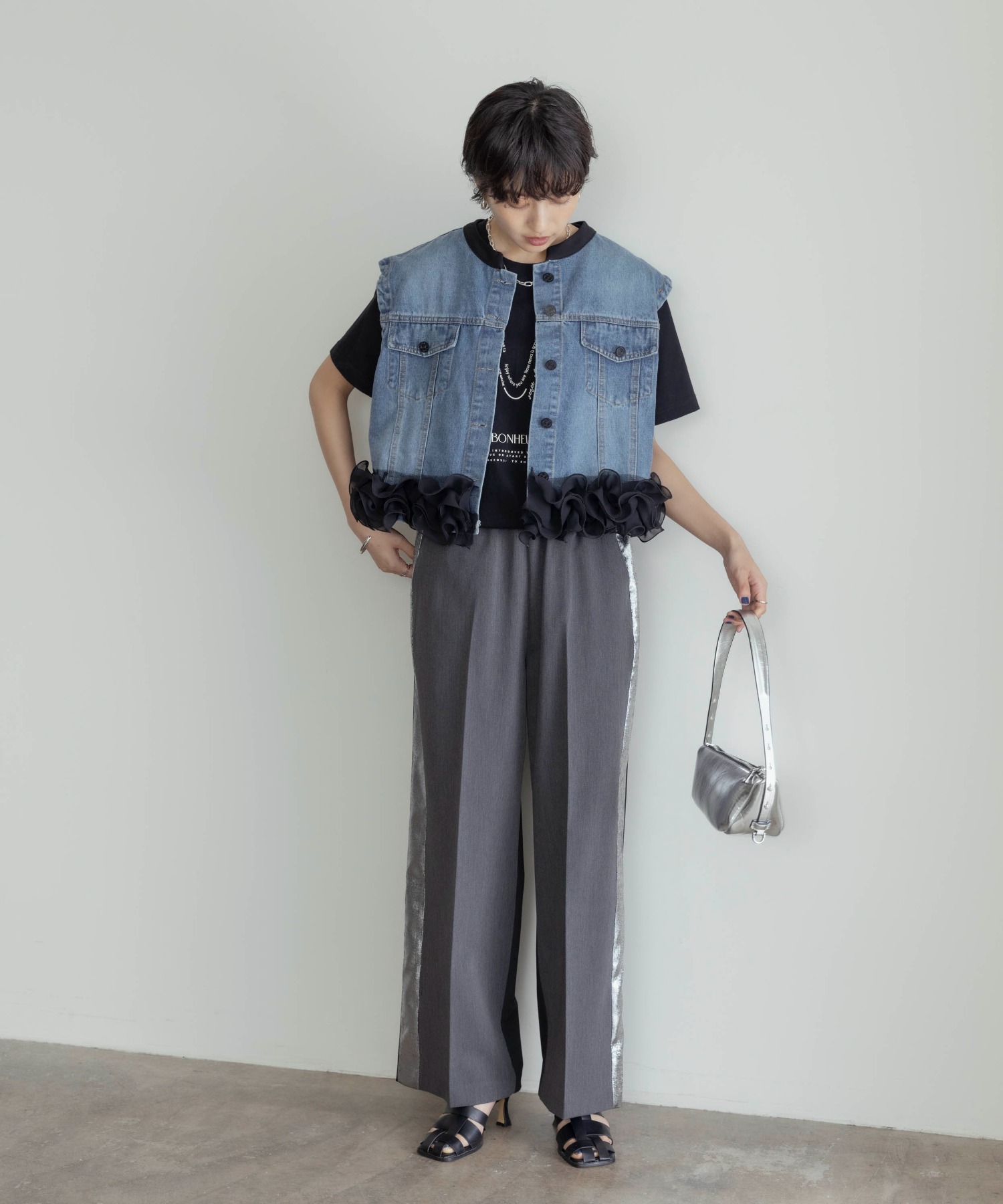 Eimee Law デニムベスト ヘムフリルデニムベスト Eimee Law│Eimee Law & LHELBIE 公式