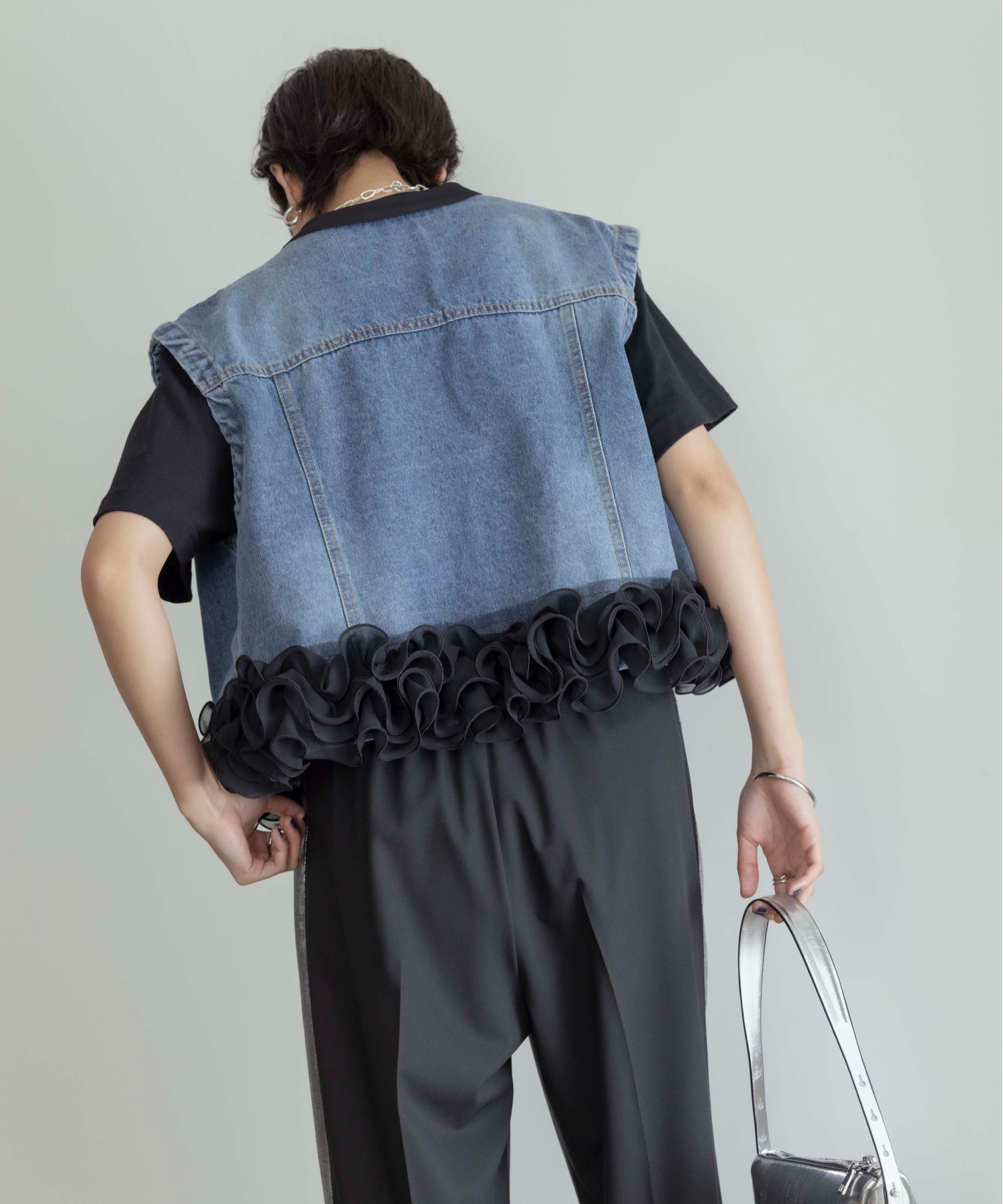 ヘムフリルデニムベスト Eimee Law│Eimee Law & LHELBIE 公式