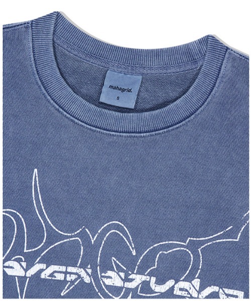 mahagrid/マハグリッド』MULTI-LOGO PIGMENT SWEATSHIRT/ロゴ