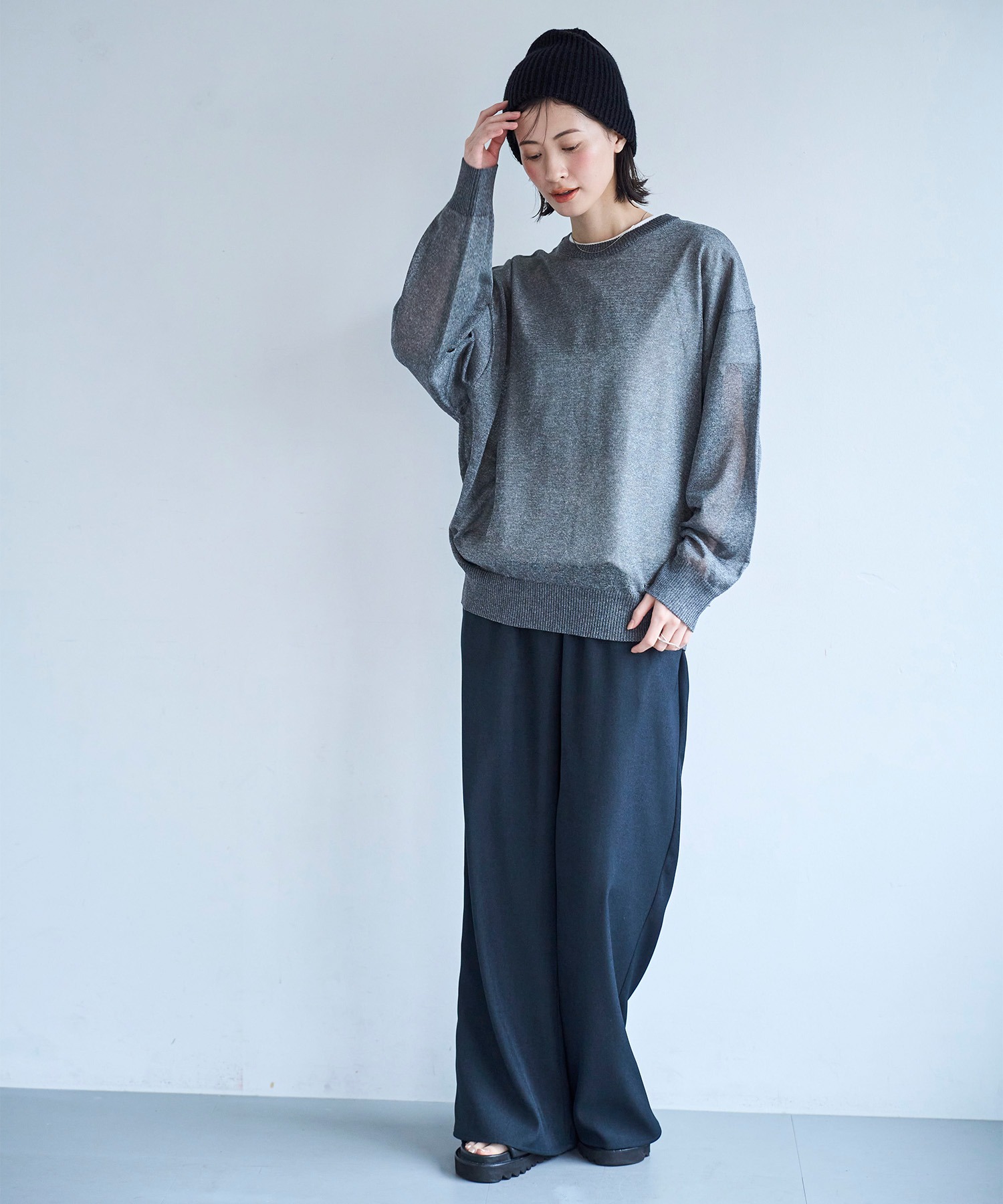 model：H166　着用サイズ：F