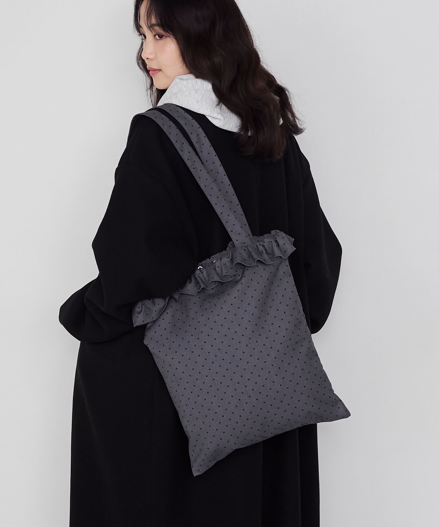 forksy.】フリルアソート巾着トートバッグ / A4収納可能 forksy.│MONO