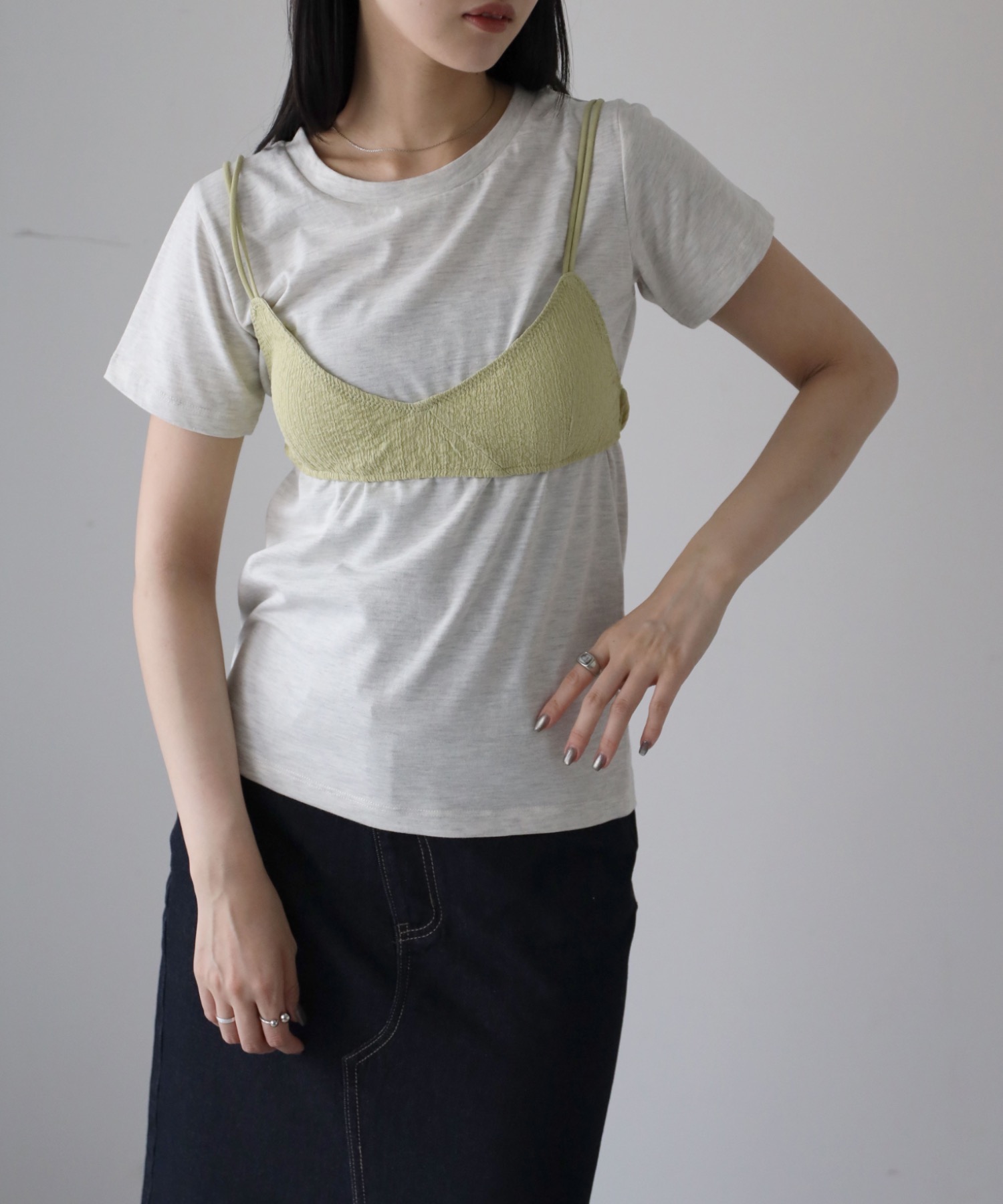 model：164cm. 着用サイズ：FREE