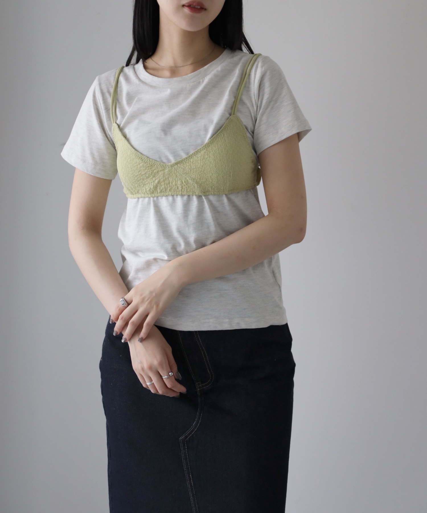 model：164cm. 着用サイズ：FREE