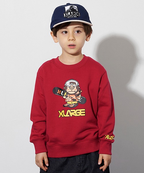 XLARGE KIDSスノボファニーゴリラトレーナー