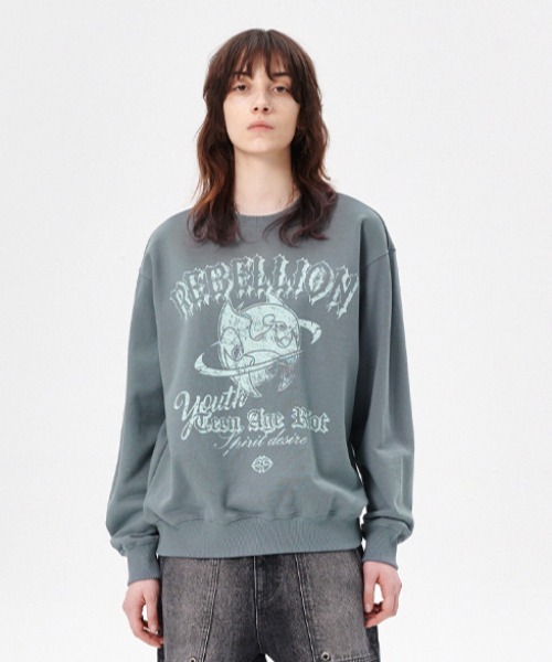 【新品未開封】Novelbright 新商品 メタルロゴスウェット　M mahagrid/マハグリッド』REBEL SWEATSHIRT/レベルスウェット mahagrid