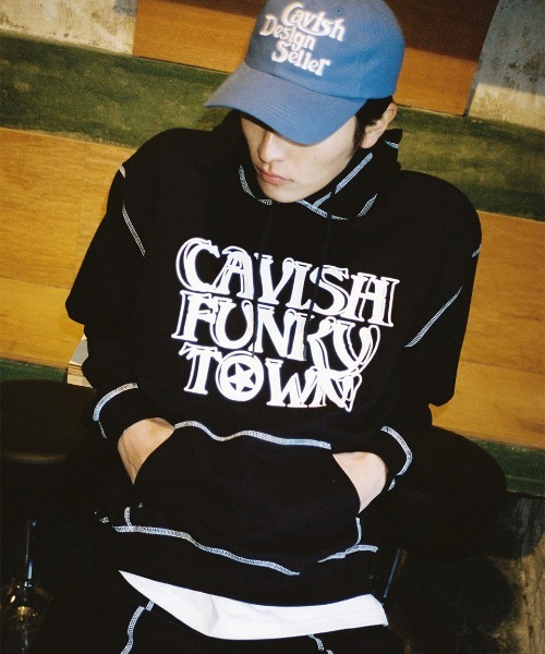 A'GEM/9 × .kom『CAVISH/カビシ』CFT STITCH POINT HOODIE/ステッチ