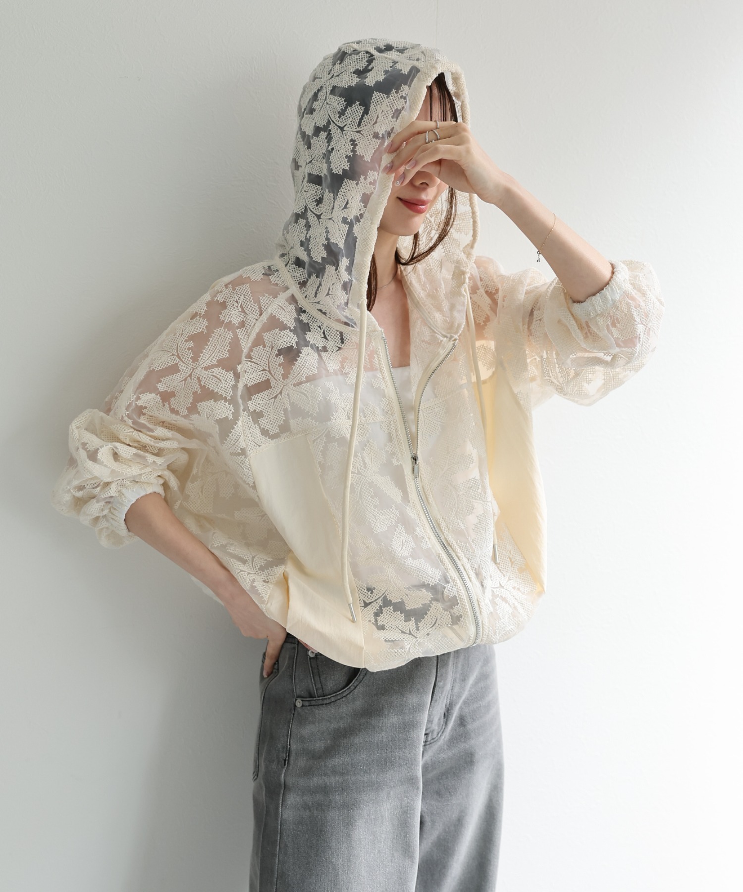 model：162cm 着用サイズ：F