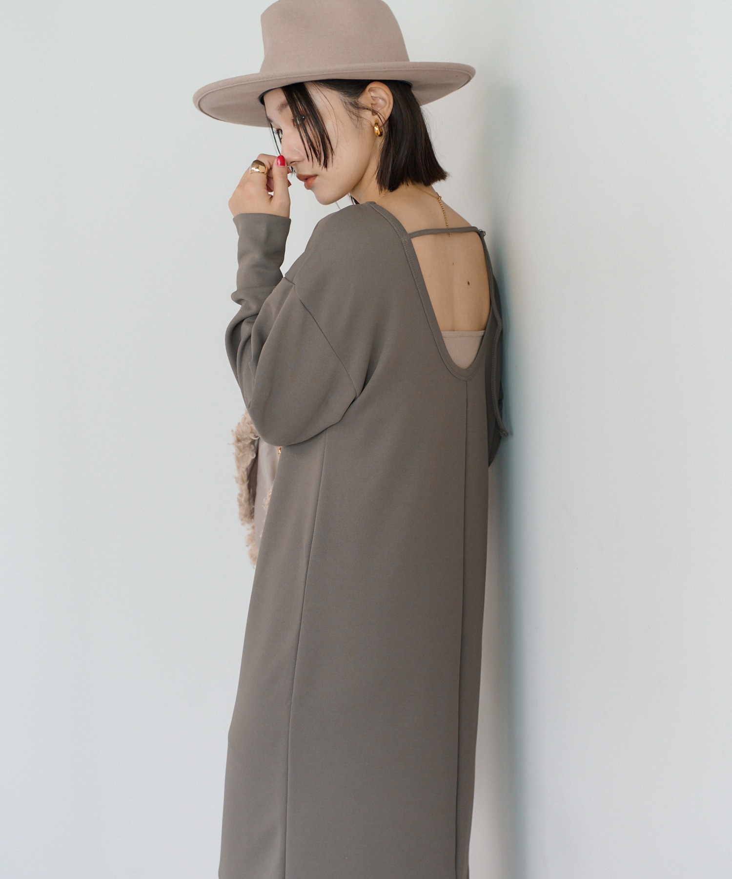 model：H163 着用サイズ：FREE