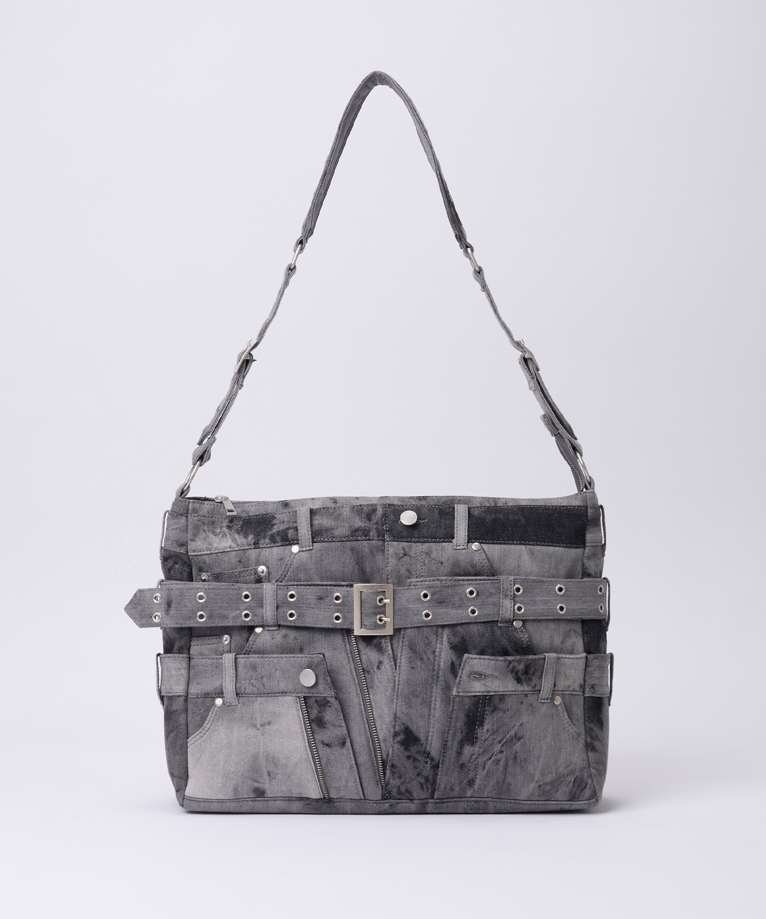 【GRANCY】Crazy layered denim pants design shoulder bag / クレイジーレイヤードデニムパンツデザインショルダーバッグ