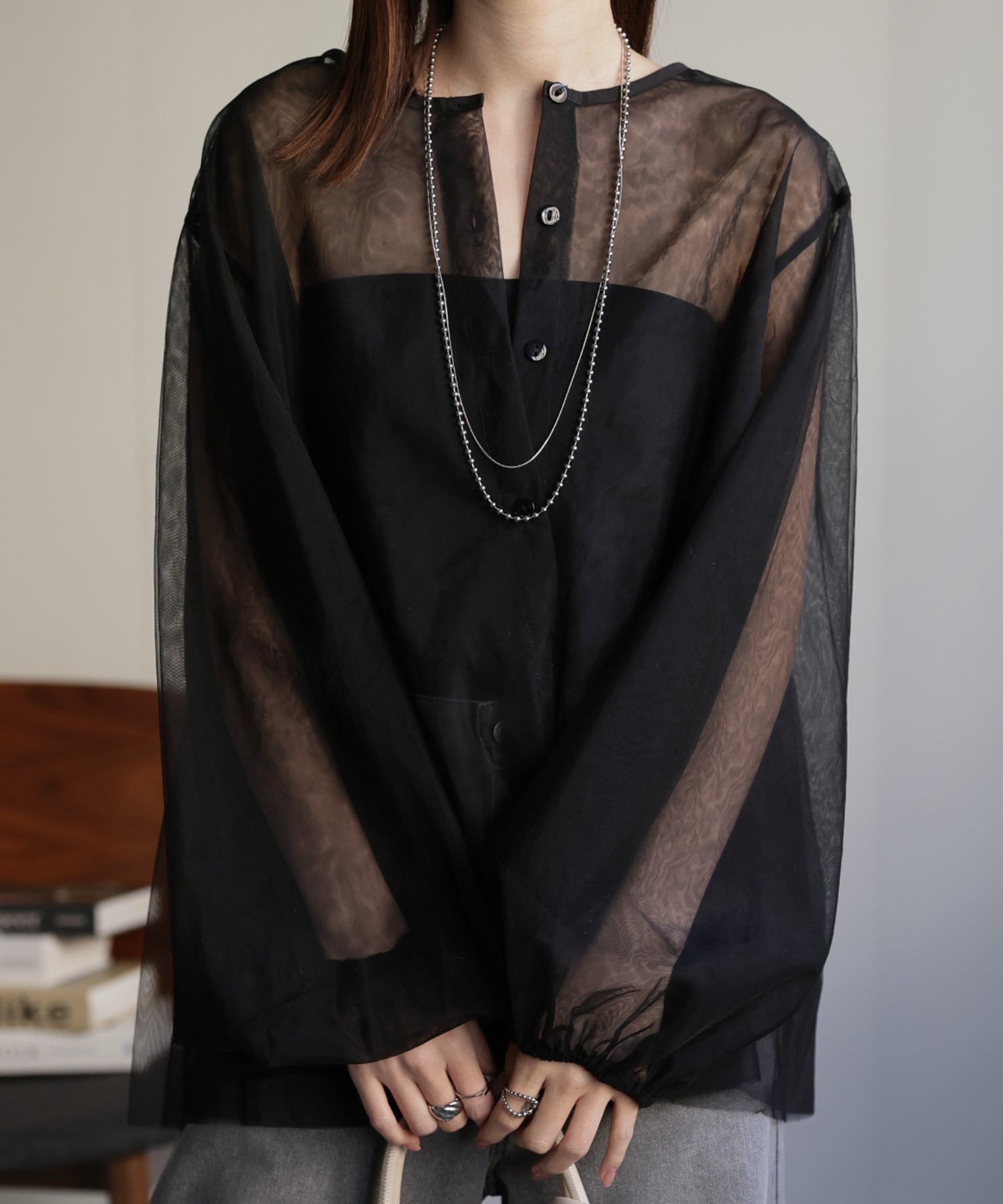 model:162cm　着用サイズ:F